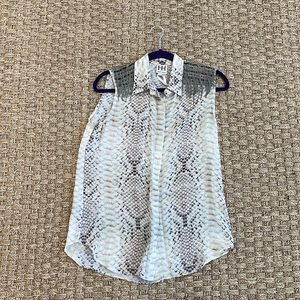 Haute Hippie snake skin embellished blouse
